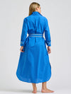 Pia Long Line Shirt Dress Bright Blue