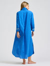 Pia Long Line Shirt Dress Bright Blue