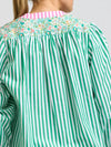 Mary Shirt Green/Pink Stripe Combo