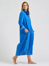 Pia Long Line Shirt Dress Bright Blue