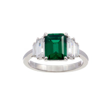  Sophie Dark Green & Clear Ring
