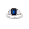 Sophie Sapphire Blue & Clear Ring