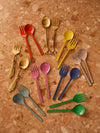 Enamel Blue Salad Servers