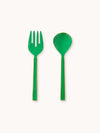 Enamel Emerald Salad Servers