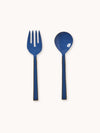 Enamel Blue Salad Servers