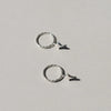 Starburst Mini Hoops - Silver