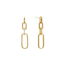  Aubrey Gold Plated Link Earrings