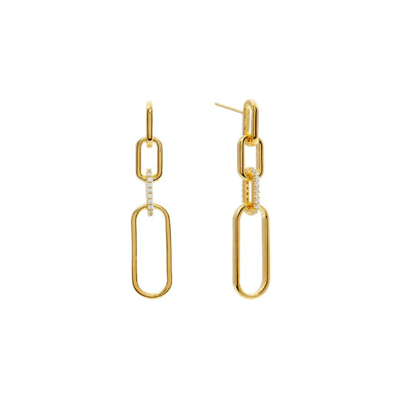 Aubrey Gold Plated Link Earrings