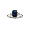 Blue Sapphire & Clear CZ ring