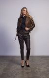 Stretch Leather Rundle Pant