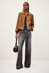 Milas Suede jacket Cognac