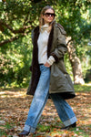 Aspen Mid Line Coat - Khaki
