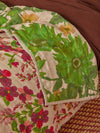 Lupin Multi & Marigold Leaf Quilted Throw
