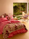 Lupin Multi & Marigold Leaf Quilted Throw