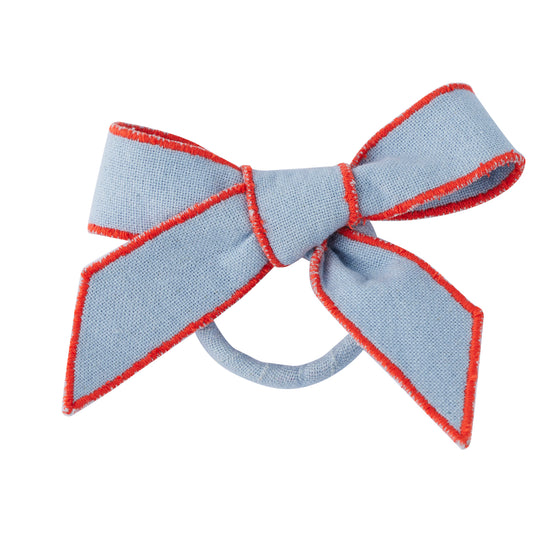Milla Bow Napkin Ring Sky/Red