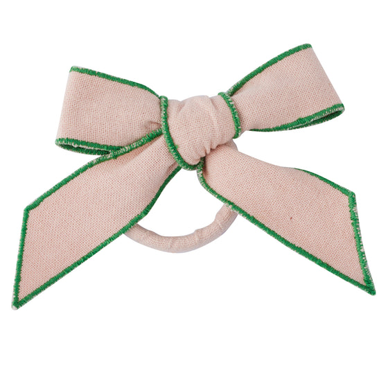 Milla Bow Napkin Ring Pink/Emerald