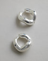 Wabi Sabi Mini Hoops - Silver