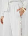 Stella Linen Trim Pant White