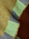Mohair Geometric Green Throw
