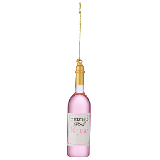Rose Bottle Glass Ornament