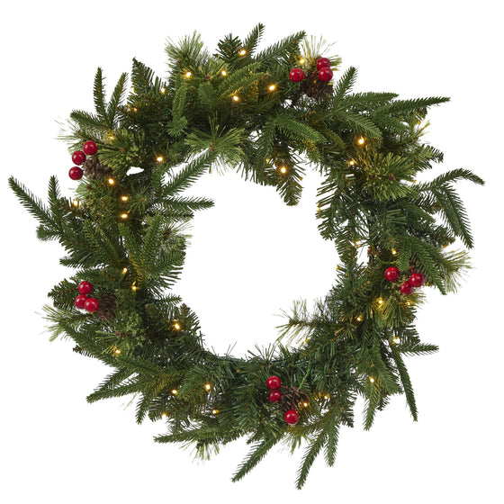 LED Pine Wreath 60cm