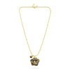 Flower Pendant Necklace - Tiger's Eye