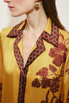 Banana Blossom Silk Shirtdress