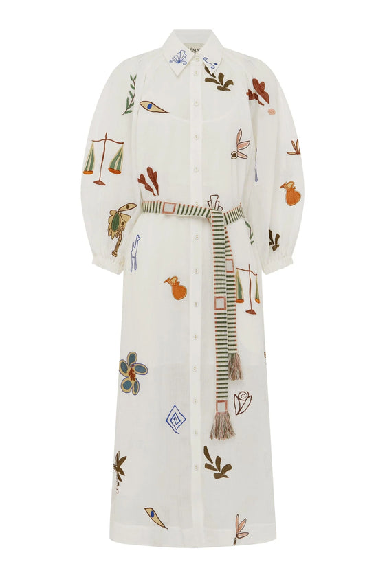 Mina Embroidered Shirtdress