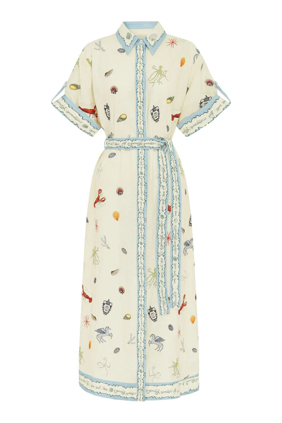 SANDY EMBROIDERED SHIRTDRESS