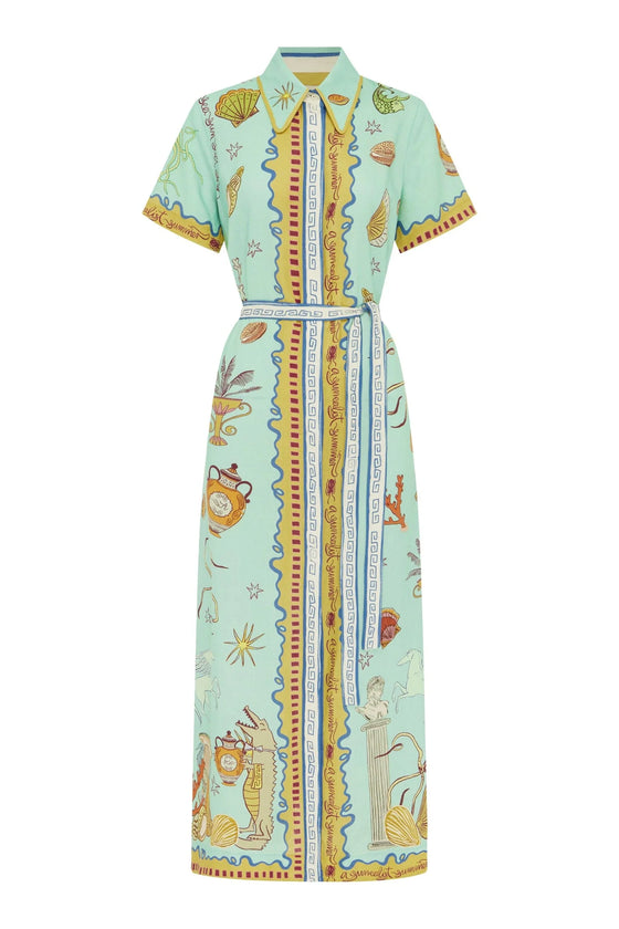 Surrealist Summer Shirtdress