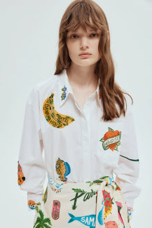  Clam Embroided Shirt