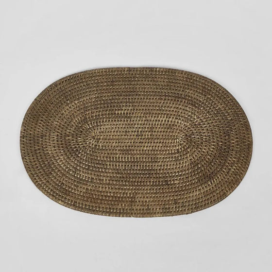 Paume Rattan Oval Placemat