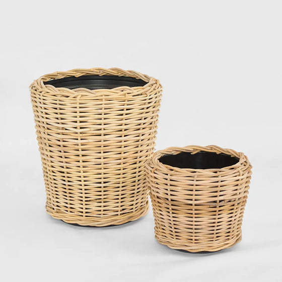 Round Rattan Basket Set of 2