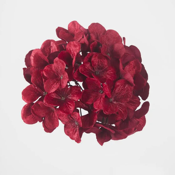 Velvet Hydrangea Flower Clip on