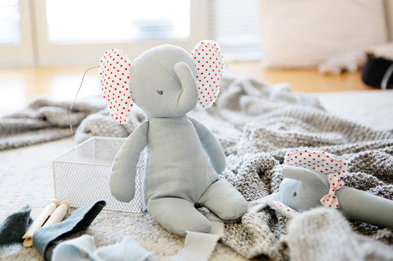 Baby Elephant Squeaker Grey
