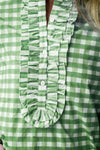 Harry Gingham Ruffle Dress sweet pea