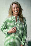 Harry Gingham Ruffle Dress sweet pea