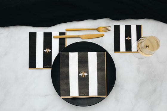 The Striped Bee Napkins - Luncheon