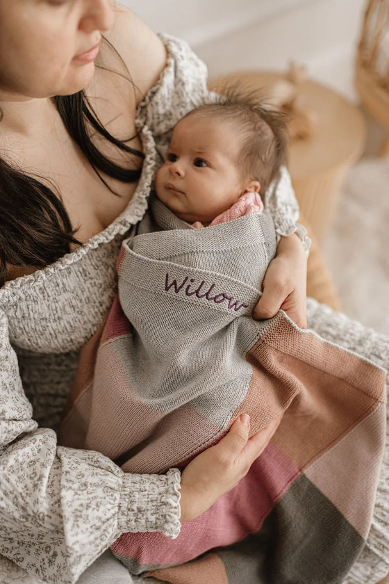 Patchwork Baby Blanket Lilac