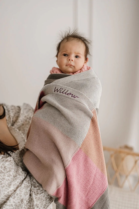 Patchwork Baby Blanket Lilac