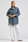 Andrea Shirt Bold Navy Stripe