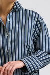 Andrea Shirt Bold Navy Stripe
