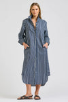 Andrea Shirtdress Bold Navy Stripe