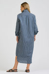 Andrea Shirtdress Bold Navy Stripe