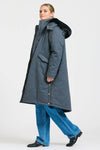 Aspen Mid Line Coat - Bluestone