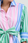 Bijou Longline Shirtdress - Stripe Combo