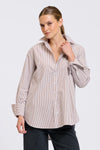 Elodie Stripe Girlfriend Shirt