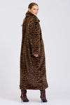 Leopard Reverso Long Faux Fur Reversable Coat