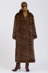 Leopard Reverso Long Faux Fur Reversable Coat
