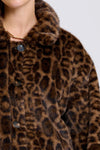 Leopard Reverso Long Faux Fur Reversable Coat